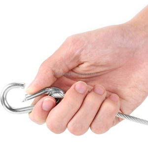 銀色のステンレス鋼ストラップステージ照明安全チェーンケーブルトラスクランプループ付きセキュリティケーブルワイヤーロープスリング - Product Image 5