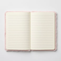Carnet créatif en cuir rose/PP avec oreilles de lapin en peluche, à pression, pour enfants, cadeau de papeterie mignon