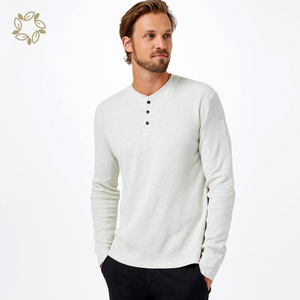 Maglia Henley Termica da <span class=keywords><strong>Uomo</strong></span> in Maglia Waffle Sostenibile <span class=keywords><strong>a</strong></span> Maniche Lunghe - Product Image 1