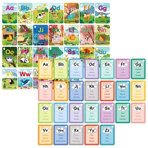 Rompecabezas Educativo para Niños, Tarjetas de Aprendizaje Cognitivo, 26 Letras Inglesas, Tarjetas de Aprendizaje de <span class=keywords><strong>Palabras</strong></span>, Juguetes de Pintura Mágica con Agua - Product Image 1