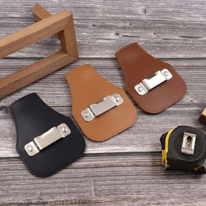 Funda de cuero PU duradera para cinta métrica, soporte para colgar en la cintura, bolsa para cinta métrica, funda para electricistas, carpinteros y actividades al aire libre - Product Image 3