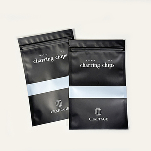 Sacchetto di Plastica Personalizzato con Chiusura <span class=keywords><strong>a</strong></span> Zip, Nero e Bianco, con Finestra Trasparente - Product Image 2