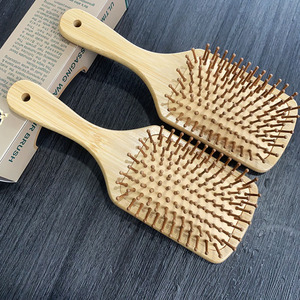 <span class=keywords><strong>Brosse</strong></span> à <span class=keywords><strong>cheveux</strong></span> laser personnalisée en bambou naturel avec <span class=keywords><strong>poils</strong></span> <span class=keywords><strong>de</strong></span> pagaie et peigne <span class=keywords><strong>de</strong></span> massage en caoutchouc pour salon et style à la maison - Product Image 3