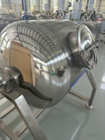 Machine à beurre industrielle en acier inoxydable 500L 1000L pour usine laitière, batteuse à beurre électrique automatique commerciale haute performance