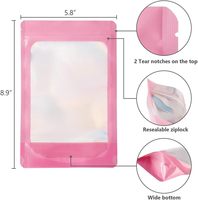 Sacs en plastique refermables transparents avec fenêtre frontale, anti-odeur, résistants à l'humidité, de qualité alimentaire, avec fermeture éclair pour le stockage des aliments