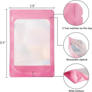 Pochette refermable anti-odeurs pour fenêtre avant transparente Sac en film polyester comestible avec fermeture éclair pour le stockage des aliments - Product Image 2