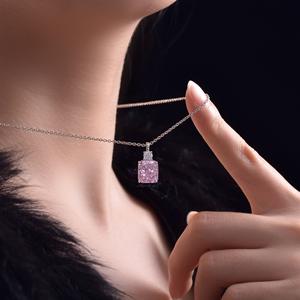 Collar de Plata de Ley 925 para mujer, Flor de hielo de circón, colgante de diamante de carbón alto, regalo de boda, alta joyería - Product Image 6