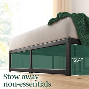 <span class=keywords><strong>Zinus</strong></span> 135x190 cm nền tảng kim loại màu đen khung giường gỗ bền Hỗ trợ 25cm chiều cao tiếng ồn-miễn phí Dễ dàng lắp ráp 5 năm hỗ trợ - Product Image 5