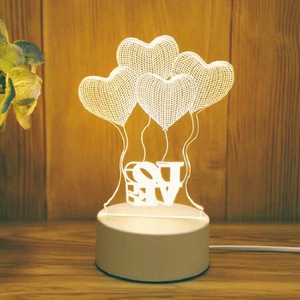 Lampada LED 3D Creativa Notturna Transfrontaliera, Lampada d'Ambiente che si Illumina al Buio, Regalo di Compleanno, Lampada da Comodino in Acrilico con Logo, Touch 6V - Product Image 4