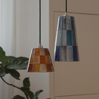 Luminaire suspendu de luxe en verre teinté Art Déco européen pour chevet et salle à manger