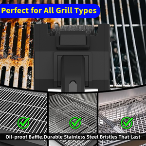 Electric <b>BBQ</b> Grill Brush Cordless & Rechargeable with Electronic Control and Plastic Construction for Outdoor Grills - Product Image 6