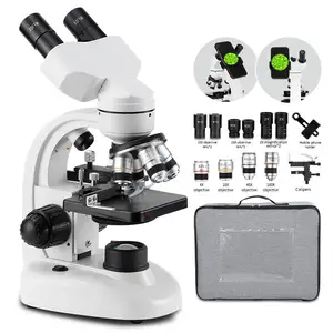 Bestverkopende 5000x Capillaire Led-Licht Laboratorium Biologie Binoculaire Microscoop Voor Studenten Gemaakt In China