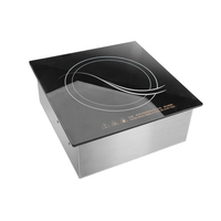 Table de cuisson à induction commerciale intégrée Lestov pour chauffe-plats de restaurant buffet