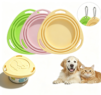 Couvre-boîte universel en silicone à 3 rainures, couvercle hermétique anti-fuite réutilisable multi-tailles pour conserver les aliments humides des chats et des chiens