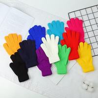 Mitaines sans doigts en acrylique unies pour garçons et filles, gants tricotés mi-doigts pour hommes et femmes, idéaux pour l'hiver