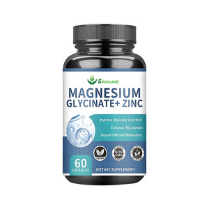 Private Label magnesio glicinato e zinco vitamina D3 B6 complesso magnesio glicinato capsule integratori a base di erbe - Product Image 1