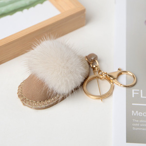 Porte-clés <span class=keywords><strong>Mini</strong></span> Pantoufles en Fourrure Elera MJ202607992 – Adorable Dessin Animé Tendance en Peluche Douce, Fourrure de Vison et <span class=keywords><strong>Laine</strong></span> – Cadeau d'Anniversaire/Nouvel An - Product Image 4