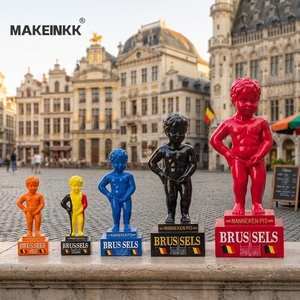 Figura Creativa de <span class=keywords><strong>Manneken</strong></span> <span class=keywords><strong>Pis</strong></span> de Bruselas, Estatua del Niño Orinando de Bélgica, Recuerdo de Bruselas, Bélgica, Figura de Resina Personalizada - Product Image 1