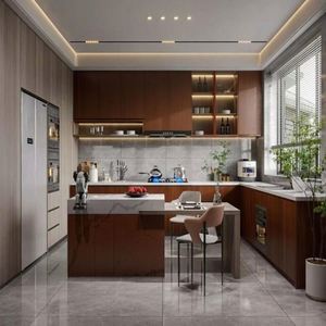 Armoires de cuisine modernes modulaires, entièrement personnalisées, avec finition laquée ou stratifiée, pour l'exportation au détail - Product Image 2