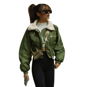 Chaquetas <span class=keywords><strong>de</strong></span> otoño 2022 <span class=keywords><strong>para</strong></span> mujer, nuevos <span class=keywords><strong>abrigos</strong></span> <span class=keywords><strong>de</strong></span> manga larga con cremallera y Cuello <span class=keywords><strong>de</strong></span> <span class=keywords><strong>piel</strong></span> <span class=keywords><strong>para</strong></span> mujer, chaquetas informales cortas <span class=keywords><strong>para</strong></span> mujer - Product Image 2