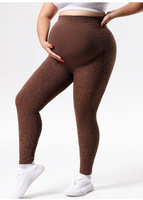 Leggings gainants pour femmes enceintes, ultra-confortables, couleur café, assortis, nouvelle collection 2026, grande taille, pantalon de sport