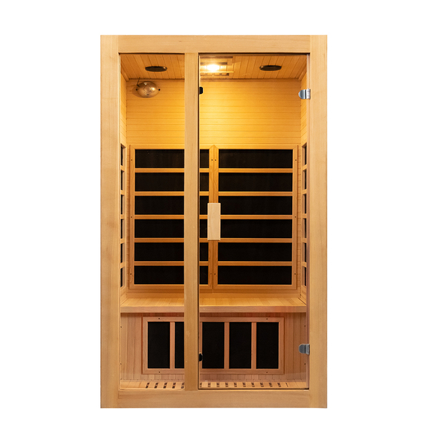 Low EMF Popular Canadian Hemlock 2 Person Full Spectrum Infrared Carbon Sauna