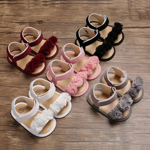 All'aria Aperta di nuovo arrivo di estate di Colore Rosa di usura del piede infantile del bambino traspirante scarpe <span class=keywords><strong>sandali</strong></span> delle ragazze bianco del capretto del fiore scarpe - Product Image 6