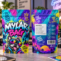Sacs Doypack en Mylar imprimés sur mesure en gros, 3.5g 7g 14g 28g, pochettes d'emballage en aluminium mat refermables anti-odeur avec fermeture Ziplock