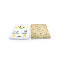 120x120MM Programmable NFC Google Review Card ISO14443A Étanche Époxy Google Review Plate Sticker