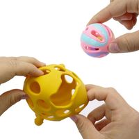 Usine sans BPA enfants autisme sensoriel Silicone jouets de dentition Animal main girafe anneau de dentition bébé Silicone