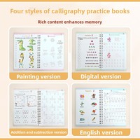 Cahier de traçage magique réutilisable personnalisé pour la calligraphie, cahier de pratique de l'écriture à rainures promotionnel pour l'éducation précoce
