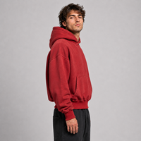 Hoodie unisexe en tissu éponge français épais 80% coton 20% polyester, 500 GSM, vierge uni, pour la gym, vente en gros, personnalisation OEM