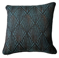 Housse de coussin décorative géométrique abstraite personnalisée, jacquard métallique de luxe, moderne, au prix d'usine