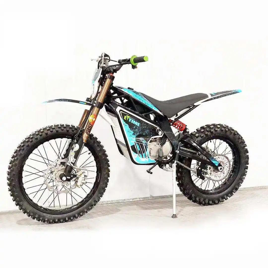 Time ET Electric Dirt Bike 12KW 79V Full Suspension E Dirt Chinese Kayo KTM Style Fast Time Enduro Bicycle