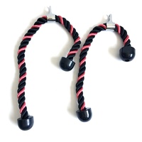 Accessoires pour machine à câbles de gym, système de poulie 27 et 36 pouces, corde de triceps rose de luxe pour tirage vertical