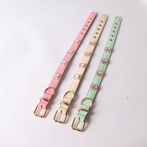 <span class=keywords><strong>Collar</strong></span> para Mascotas al por Mayor del Fabricante, Nuevo <span class=keywords><strong>Collar</strong></span> de Cuero <span class=keywords><strong>PU</strong></span> con Hebilla Metálica Tejida con Diamantes para Gatos y Perros, para Gatitos y Cachorros - Product Image 3