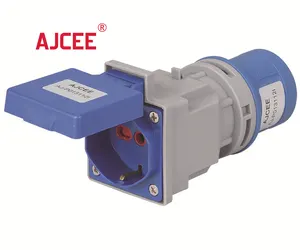 AJCEE ip44 2200v 16a 60309 adapt socket OEM ODM industrial plugs and socket eu