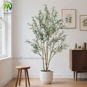 Albero di olivo artificiale in pentola finto impianto in vaso interno con foglie realistiche alto in finta seta pianeta di oliva per ufficio arredamento interno - Product Image 5