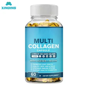 OEM Private Label 60 Stück Vitamin C Hyaluron säure Biotin Glutenfreie Kollagen kapseln