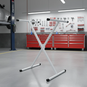 Support de pare-chocs pliable professionnel en métal, modèle X, avec réglage multi-angles et hauteur de banc de 1140 mm pour <span class=keywords><strong>garage</strong></span> et atelier - Product Image 4