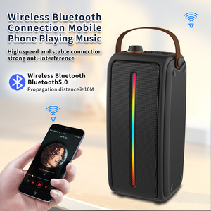 3 "x2 xách tay Đảng Boombox đầy đủ phạm vi Loa <span class=keywords><strong>Bluetooth</strong></span> không dây với đèn LED đầy màu sắc dây đeo da FM Đài phát thanh USB/TF/AUX trong - Product Image 6