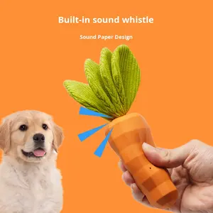 Juguete de goma duradero <span class=keywords><strong>para</strong></span> perros, <span class=keywords><strong>mordedor</strong></span> masticable con sonido de zanahoria moderno de dibujos animados <span class=keywords><strong>para</strong></span> cachorros, artefacto de alivio del aburrimiento <span class=keywords><strong>para</strong></span> tiempo en solitario, mascota de peluche Corgi - Product Image 3
