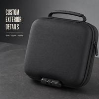 Étui organisateur personnalisé en EVA avec séparateurs modulaires, poche en filet, sangles élastiques et fermeture avant