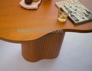 Mesa de centro de madera hecha a mano personalizada, respetuosa con el medio ambiente, muebles de sala de estar rústicos modernos de madera maciza - Product Image 3