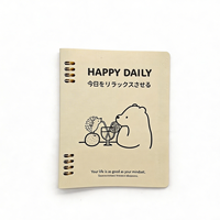 Carnet à spirales transparent A5 à 6 trous avec recharges de papier