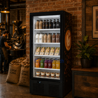 Vitrine Réfrigérée Commerciale Industrielle Verticale en Verre à 2 Portes pour Boissons – Idéale pour les Magasins