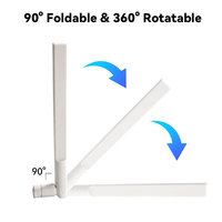 Antenne WiFi externe double bande 2,4G 5,8G, antenne à lame blanche RP-SMA mâle à gain élevé 3/4dBi