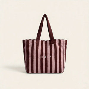 Custom Logo Tote Handbag Terry <strong>Towel</strong> <strong>Bag</strong> <strong>Beach</strong> <strong>Bag</strong> Large Capacity Terry Cloth Toweling Tote <strong>Bag</strong> - Product Image 4