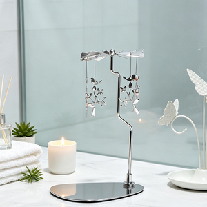 Minimalistischer Rotierender Aromatherapie-Kerzenständer, Trendiger Karussell-Kerzenhalter aus Eisen, Tisch-Kerzenständer - Product Image 1