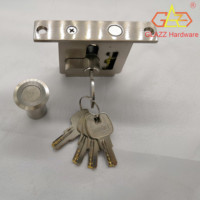 Raccord de réparation inférieur pour porte en verre Serrure cylindrique en laiton Serrure de porte pliante en verre Raccords de porte en verre
